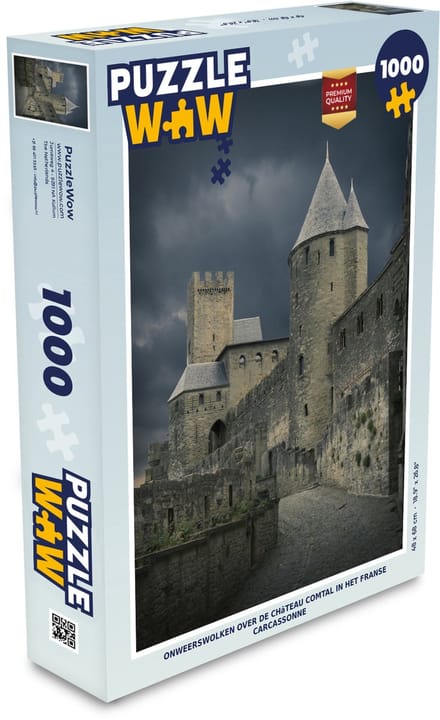 Puzzel Carcassonne - Kasteel - Storm - Legpuzzel - Puzzel 1000 stukjes volwassenen