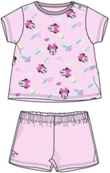 Disney Minnie Mouse Baby pyjama - roos - maat  9 maanden