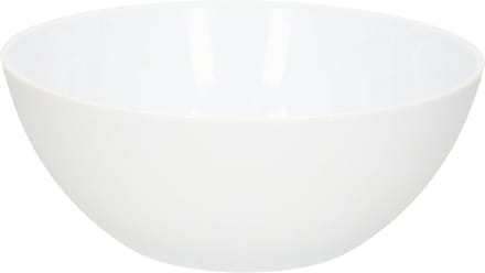 Plasticforte - Serveerschaal/saladeschaal - D20 x H8 cm - kunststof - wit