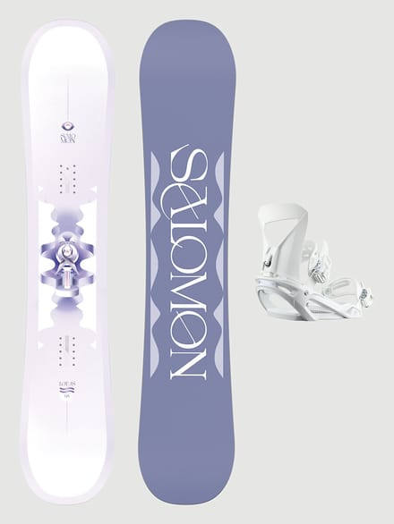 Salomon Lotus+Spell White S 2026 Snowboard Set patroon