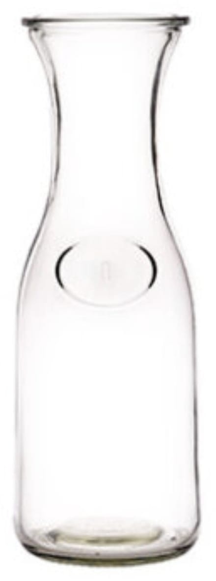 Cosy & Trendy Waterkaraf - transparant - glas - 1 liter - sapkan - 28 cm