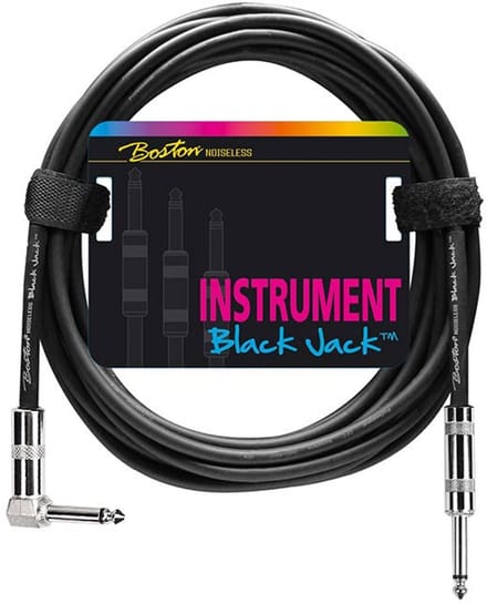 Gitaarkabel - Boston GC-230-1 - Black Jack - Haaks - 1 meter