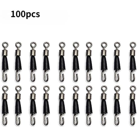 100 Stuks Visgerei Connector Feeder Visaccessoires Wartels Snapsluitingen voor Karper 16.5mm