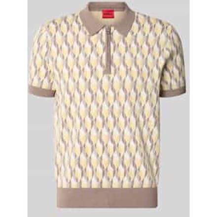 poloshirt met ritssluiting en all-over print model 'SEOMO'