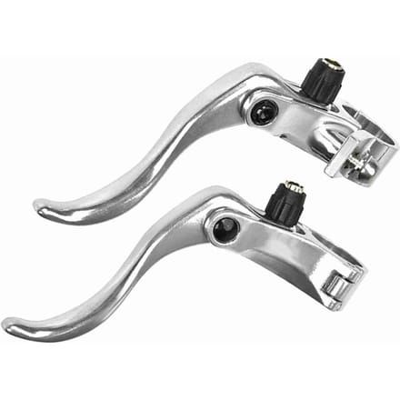 1 paire Alliage d'Aluminium 24mm VTT Frein à Disque Levier de Guidon Accessoire de Cyclisme (argent) gray