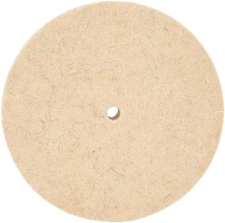 Polijstschijf Wolvilt - Metaal Glas - Metaal Bewerken - Universele Pasvorm - 150 mm - Beige