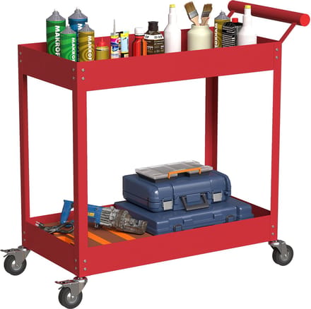 DURHAND Gereedschapswagen - Staal - 84,5x38x84cm - Rood