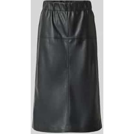 Midirok in leerlook met loopsplit