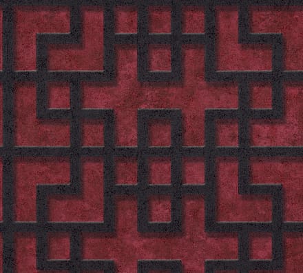 GRAFISCH BEHANG - rood zwart - AS Creation Asian Fusion