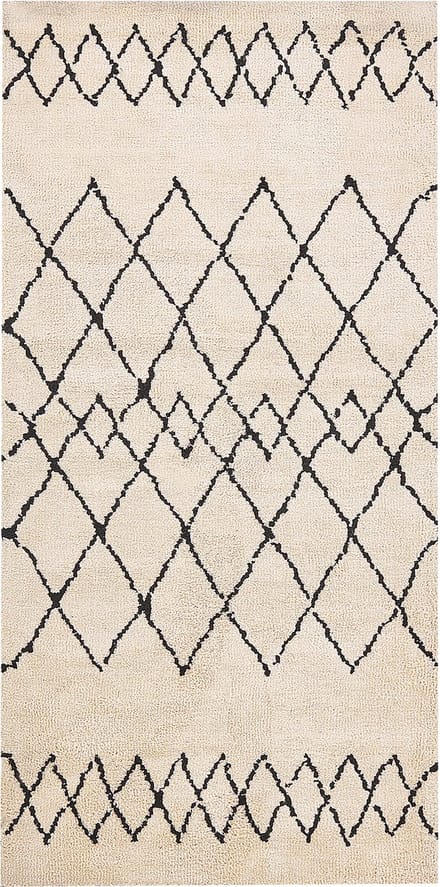 HAVSA - Laagpolig vloerkleed - Beige - 80 x 150 cm - Polyester