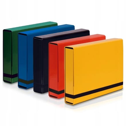 Map A4 met Elastiek, 5 Stuks, Mix Kleuren, 50mm Rug