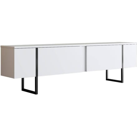 Luxe" houten TV-meubel 180 x 30 x 50 cm - Wit