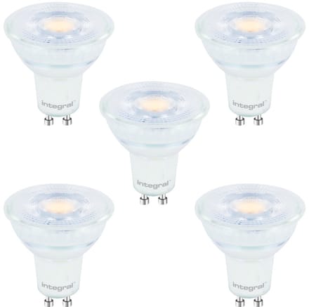 5 Pack - Integral GU10 LED Spot - 3,6W - 2700K Warm wit - Dimbaar