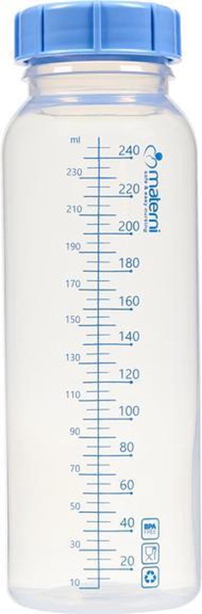 30x Materni Moedermelkflessen 240 ml met dop tbv borstvoeding