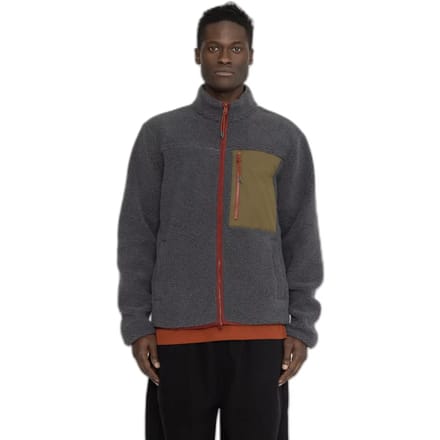 Kort pluche jack met contrasterende borstzak Revolution