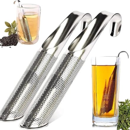 Draagbare Thee Accessoires - Thee Maker - RVS Filter - Pijpontwerp - Loose Leaf Thee - Thuis Thee Fans - Model TSLH01
