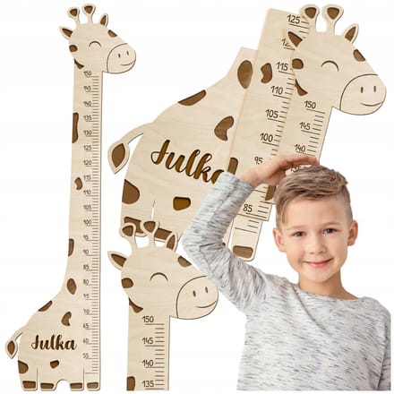 SMX Design - Houten Meetlat - Persoonlijk - Giraffevorm - Groei Bijhouden
