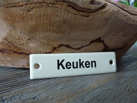 Emaille deurbordje recht 'Keuken'