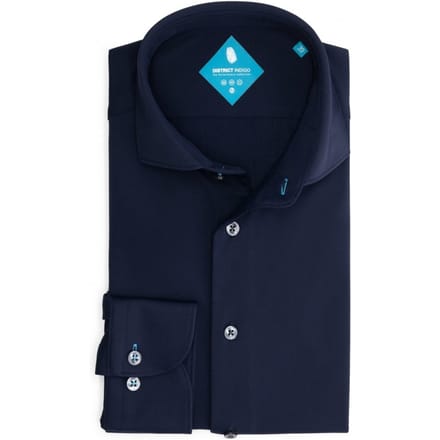 District Indigo Overhemd Pique Performance Navy   44