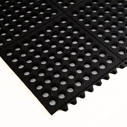 Rubbermagazijn - Anti vermoeidheidsmat - Zwart - 90x90cm - Werkplaatsmat - Dikte 14mm
