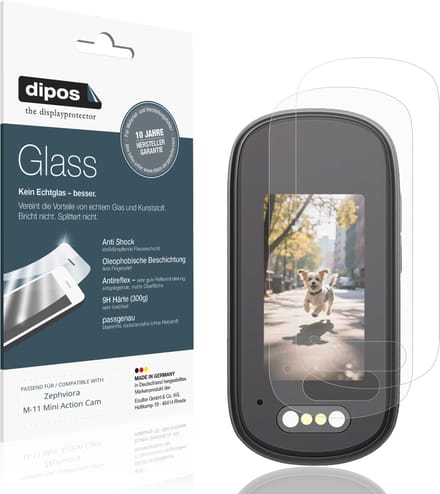 dipos – 2x Matte Pantserfolie geschikt voor Zephviora M-11 Mini Action Cam | 9H Screenprotector