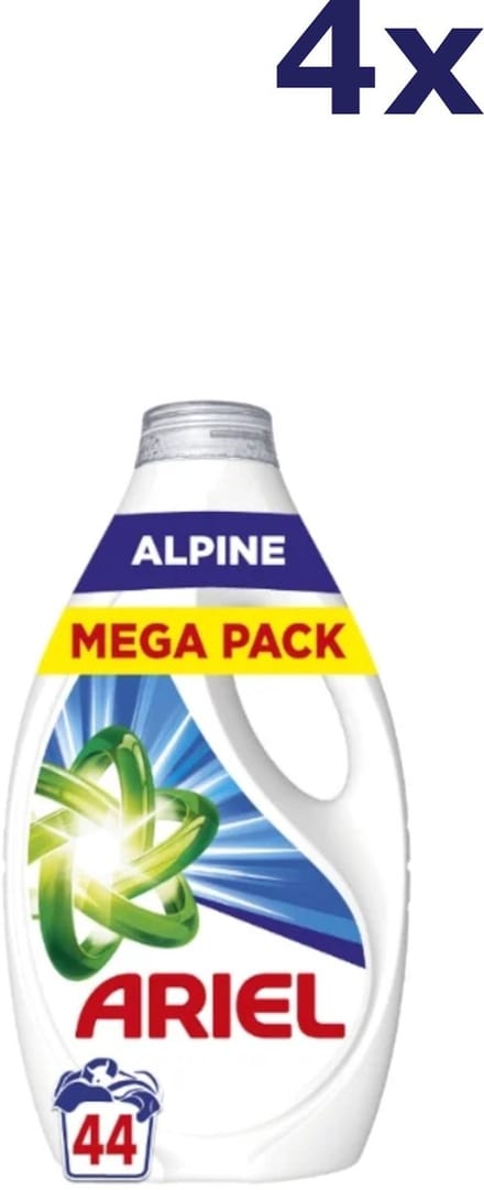4x Ariël Liquid - 44sc1.98L alpine wasmiddel