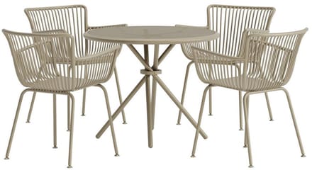 Svea - Joey ronde loungeset 5 pcs - beige/beige
