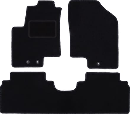 Zwarte veloursmatten voor: Kia Venga minivan (2009-2017)