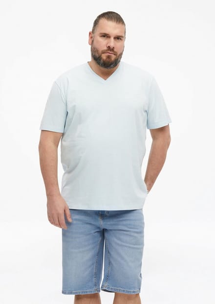 s.Oliver - male - Gevlekt T-shirt met V-hals