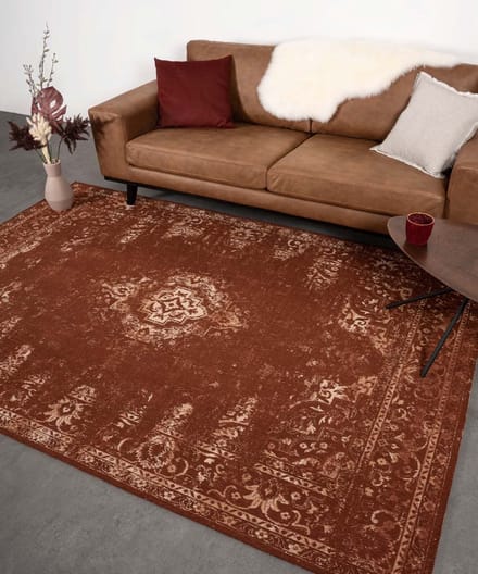 Vintage vloerkleed - Nomad roestbruin 200x290