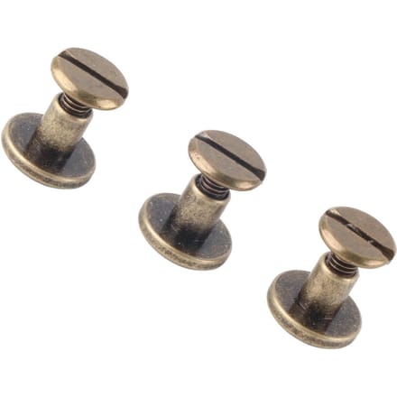 20 pièces Vis à tête plate Cuivre Laiton Écrous Clous Rivets Accessoire Capuchon Cuir 6.5mm