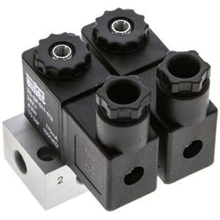 2x3/2 G1/8'' NC Magneetventiel 24V DC -0.95-10bar/-13.2-140psi Airtec