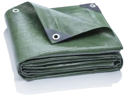 3x4m Afdekzeil 200g/m2 Groen Zware Kwaliteit met Dekhoes - Waterdicht - UV-bestendig