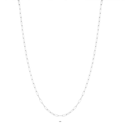 Twice As Nice Halsketting in edelstaal, fijne ovale schakels 40cm+5cm