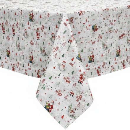 Protecttable - Kerst Tafelzeil HoHoHo 140x190cm - Tafelkleed Afwasbaar - Kunststof