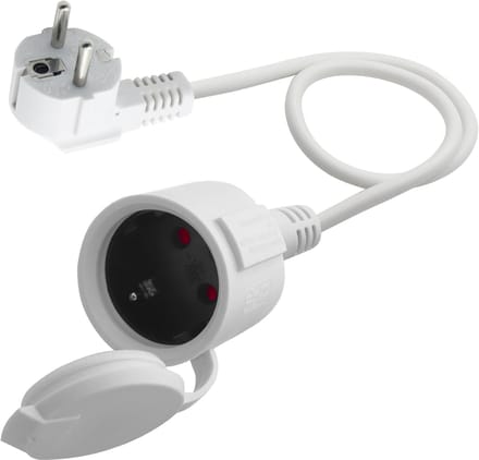 Korte Verlengsnoer Wit 16A 250V IP44 Voor Binnen en Buiten