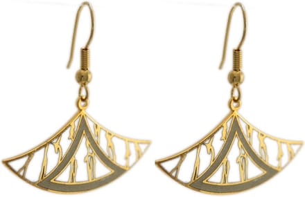 Behave - Oorhangers dames - wit - 4 cm