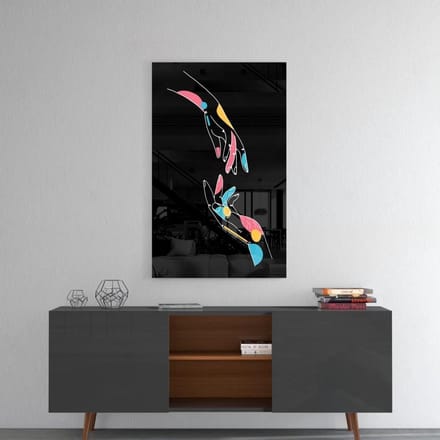 Insigne Glazen Schilderijen - Abstract  Liefde - Glasschilderij