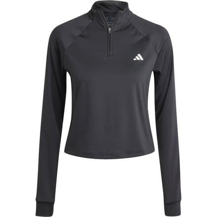 adidas Essentials 1/4 Zip Longsleeve Dames-Zwart