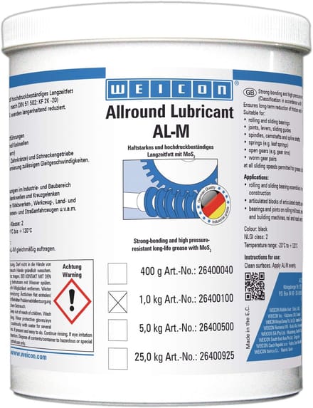 WEICON AL-M – Allround smeermiddel 1 kg – zwart met MoS2