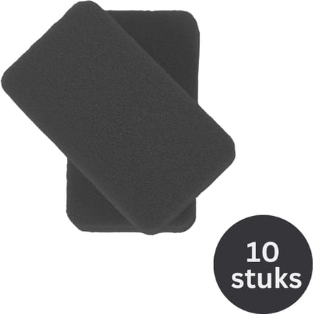 Tiseco - Herbruikbare spons SILO - SET/10 - Antibacterieel, zwart