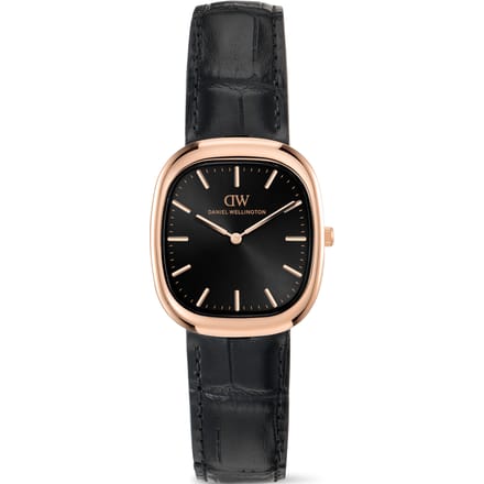 Daniel Wellington DW Watch Cort Black Leather Rose Gold 30mm