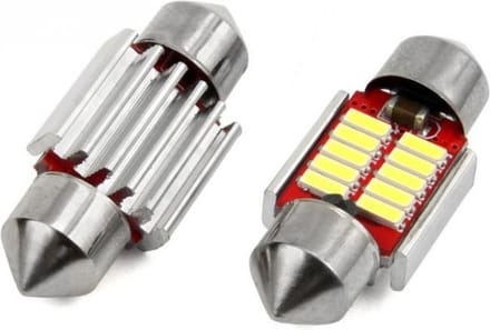 Dome - 10 LED - 4014 - 31mm - CANBUS - C5W - 12/24V - 2 stuks