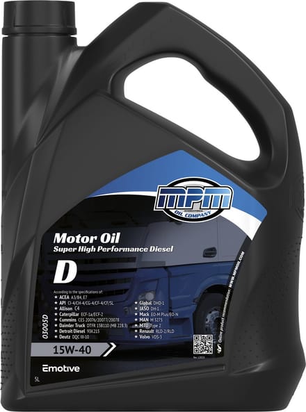 MPM Motorolie 15w40 diesel - 5 Liter