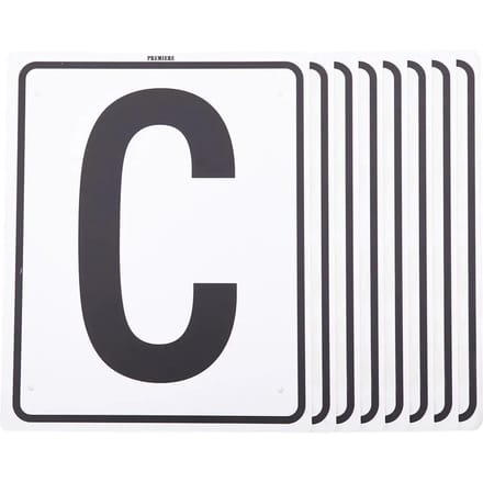 Premiere Manegeletters - Set/8 - 20x25 cm - Wit