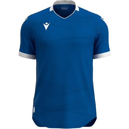 Macron Wyvern Eco Shirt Korte Mouw Heren - Royal / Wit | Maat: 3XL