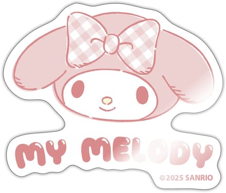 My Melody Portret met tekst Sticker Maat S (max. 10 x 10cm)