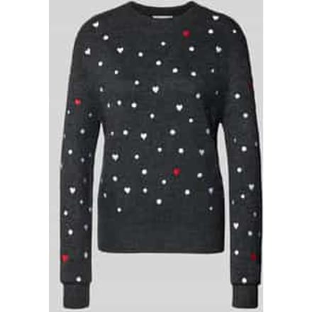 Regular fit gebreide pullover met borduursels