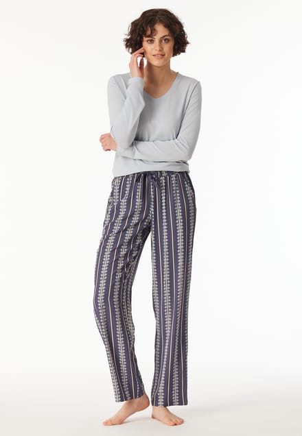 Geweven broek lang strepen meerkleurig - Mix+ Relax 36