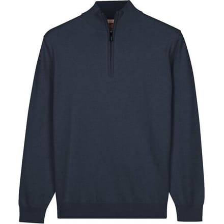 Baileys – Heren Trui – Half Zip Sweat – Basic Pullover met Rits – Dark Denim - NOS8400-675